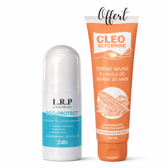 PACK - LRP DEODORANT ROLLON ANTI TRANSPIRANT + OLEOGLYCERINE CREME MAINS OFFERTE