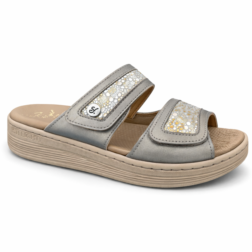 STILIGHT - CLAQUETTES ORTHOPEDIQUES TAUPE FONCE FEMME