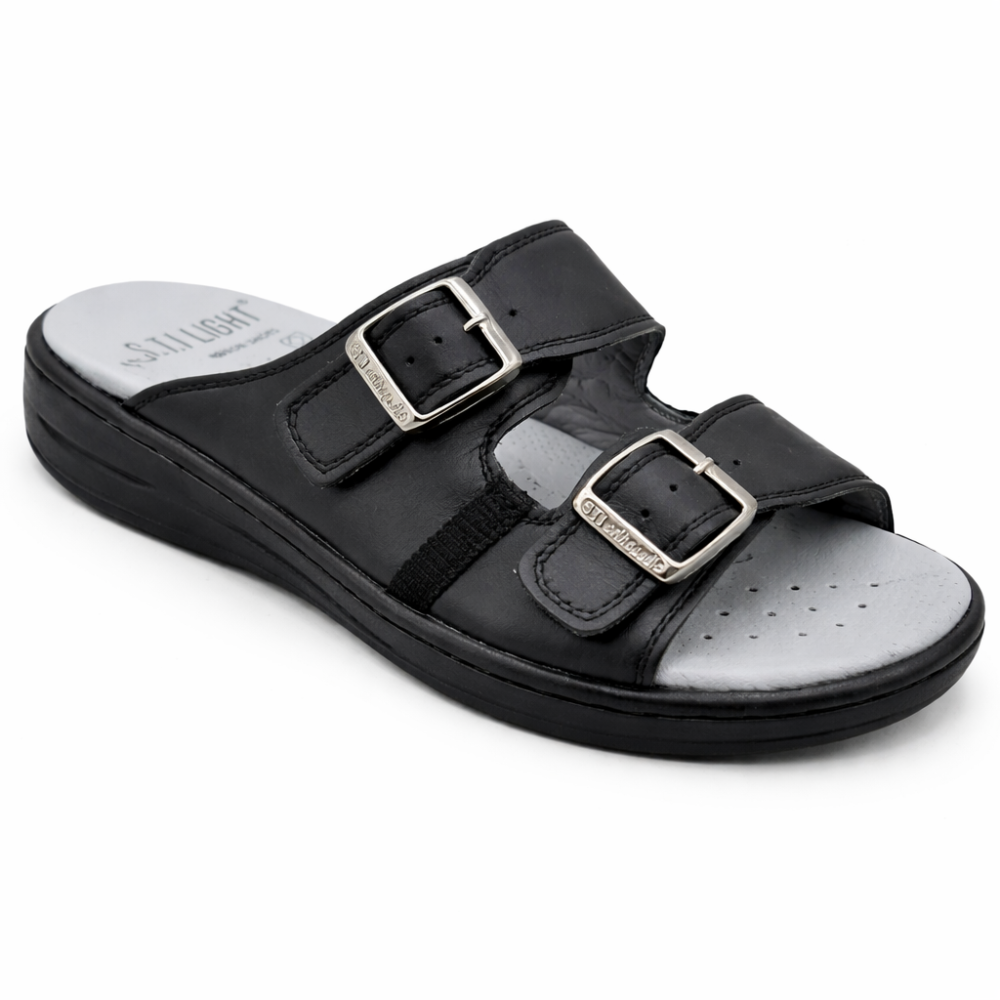 STILIGHT - CLAQUETTES ORTHOPEDIQUES NOIR HOMME