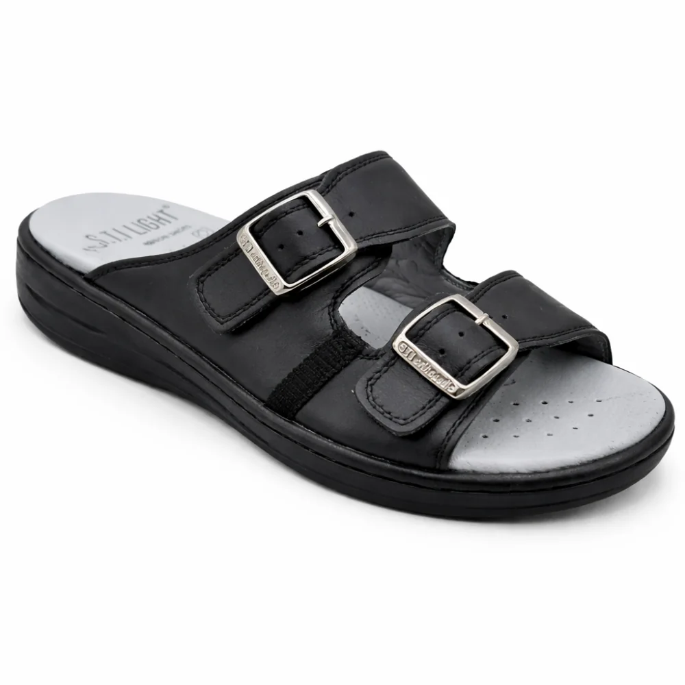 STILIGHT - CLAQUETTES ORTHOPEDIQUES NOIR HOMME