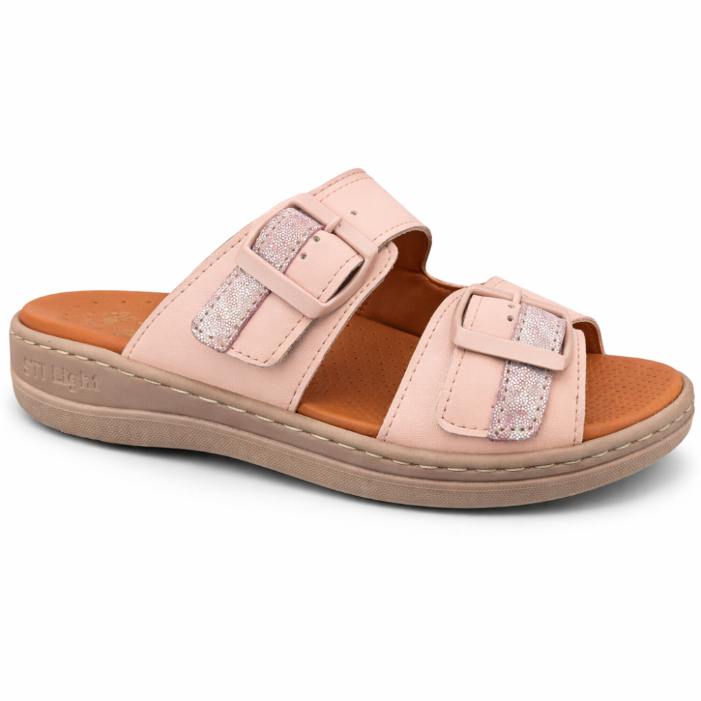 STILIGHT - CLAQUETTES ORTHOPEDIQUES SAUMON BRILLANT FEMME