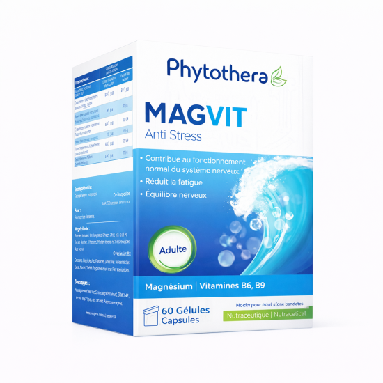 PHYTOTHERA MAGVIT - MAGNESIUM - 60 Gelules pour Compléments Aliment...