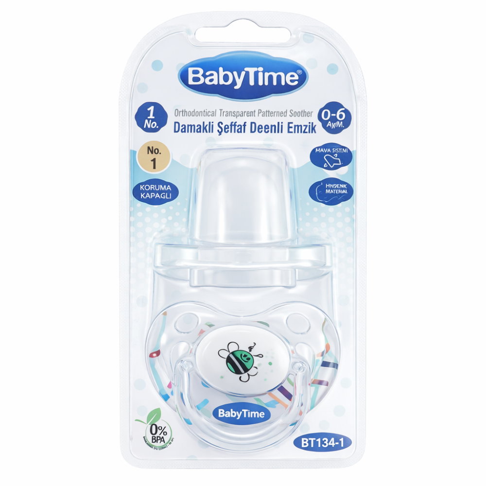 BABYTIME - SUCETTE ORTHODONTIQUE EN SILICONE 0-6MOIS