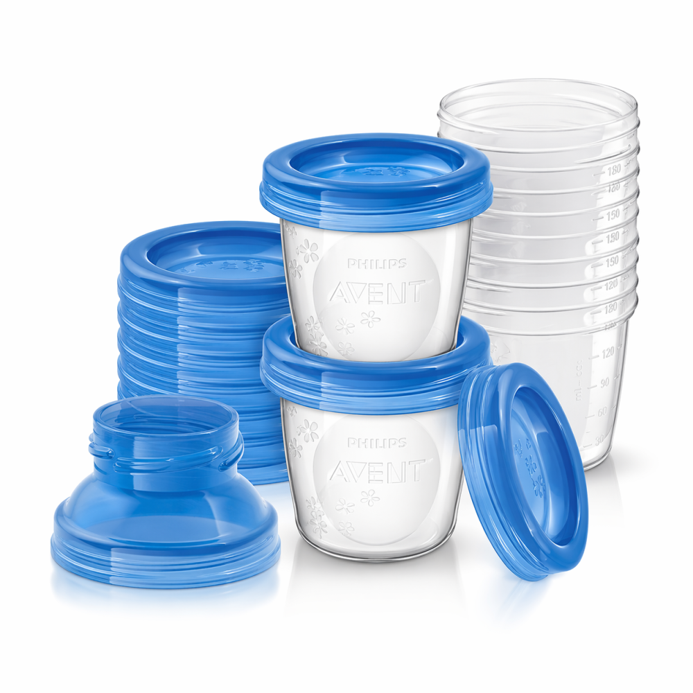PHILIPS AVENT - lot de 10 POTS DE CONSERVATION DU LAIT MATERNEL 180ML