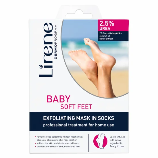 LIRENE Chaussettes Exfoliantes 2.5% Urée pour Beauté
