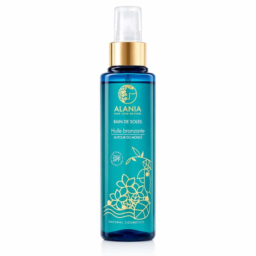 ALANIA Bain de Soleil - Huile bronzante Monoi 150ML AVEC SPF pour N...