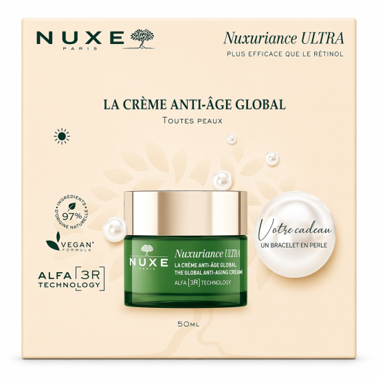 NUXE - COFFRET LA CREME DE JOUR ANTI AGE GLOBAL 50ML + BRACELET EN PERLE OFFERT