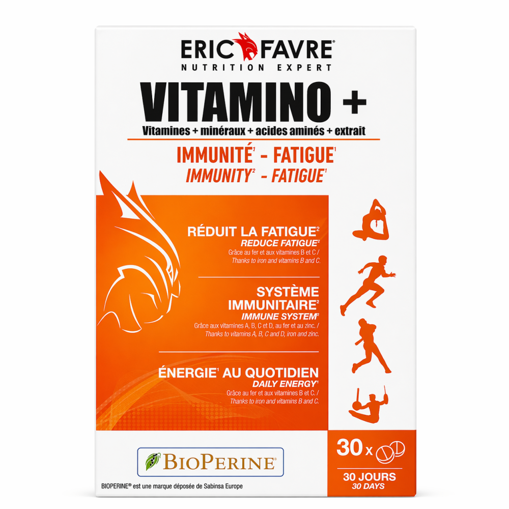 ERIC FAVRE - VITAMINO+ IMMUNITE ET FATIGUE 30 COMPRIMES pour Complé...