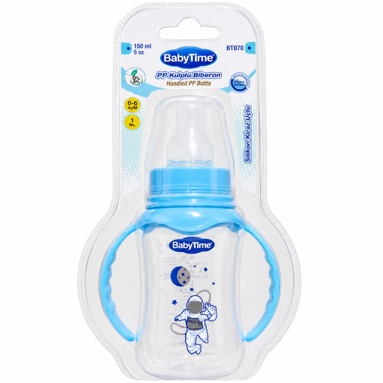 BABYTIME BIBERON EN PP AVEC POIGNEES 150ML BT070