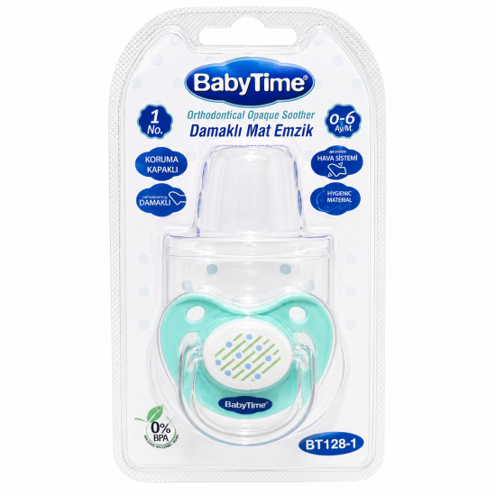 BABYTIME SUCETTE ORTHODONTIQUE EN SILICONE 0-6MOIS