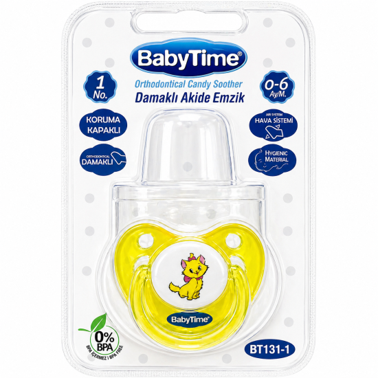 BABYTIME SUCETTE ORTHODONTIQUE EN SILICONE 0-6MOIS