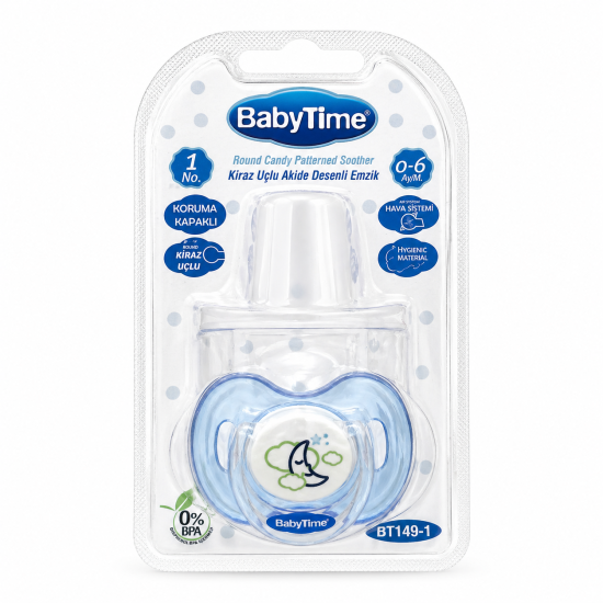 BABYTIME SUCETTE ORTHODONTIQUE EN SILICONE 0-6MOIS