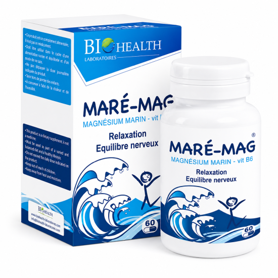 BIOHEALTH MARÉ-MAG MAGNESUIM MARIN-VIT B6 60 GELULES