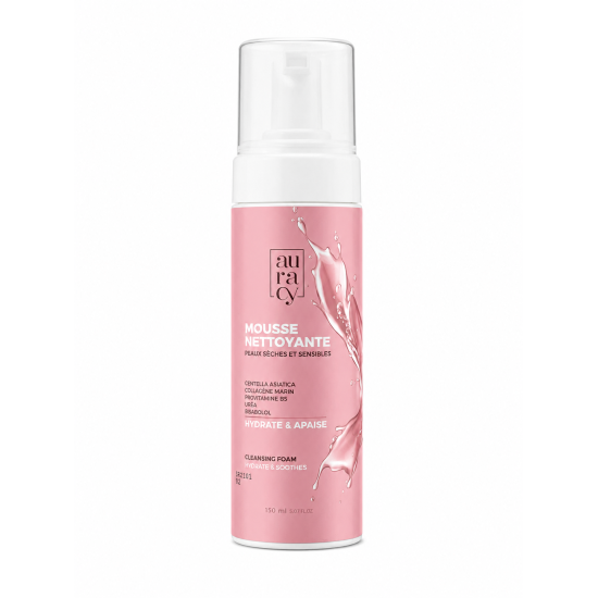 AURACY MOUSSE NETTOYANTE PAEUX SECHES ET SENSIBLES 150ML
