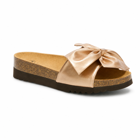 SCHOLL CLAQUETTES ORTHOPEDIQUES DETAILS NOEUD PAPILLON FEMME