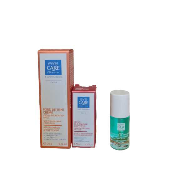 EYE CARE COFFRET FOND DE TEINT + VERNIS SOIN DURCISSEUR + SOIN ACTIVATEUR DE CROISSANCE GRATUIT