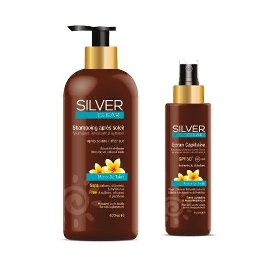 Silver Clear Pack Shampoing après soleil et Ecran Capillaire SPF 50+