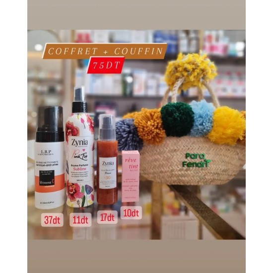 Pack Mousse L.R.P -brume cheveux et corps-huile bronzant -tint +couffin offerte