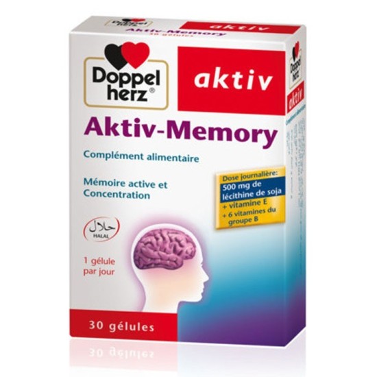 Doppel herz Aktiv memovit memoire et concentration 30 capsules