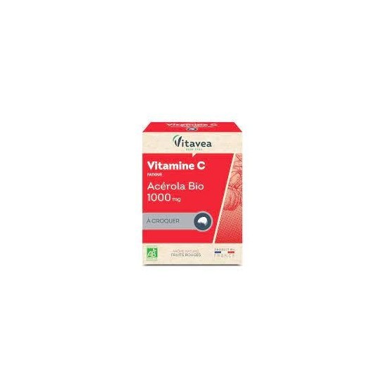 VITAVEA ACEROLA BIO 1000 MG VITAMINE C 24 COMPRIMES A CROQUER
