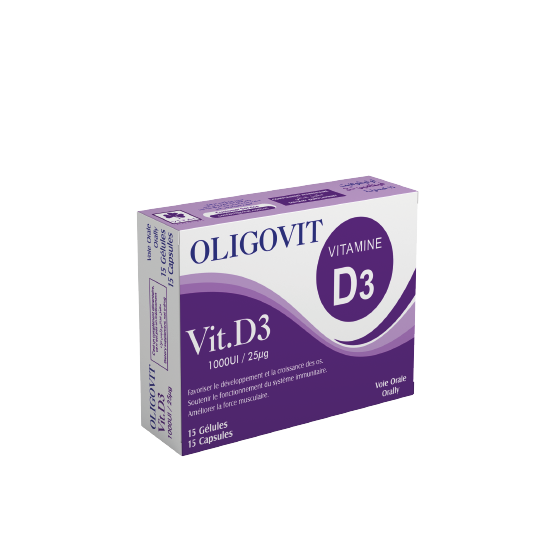 Vital Oligovit Vitamine D3 15 Gélules
