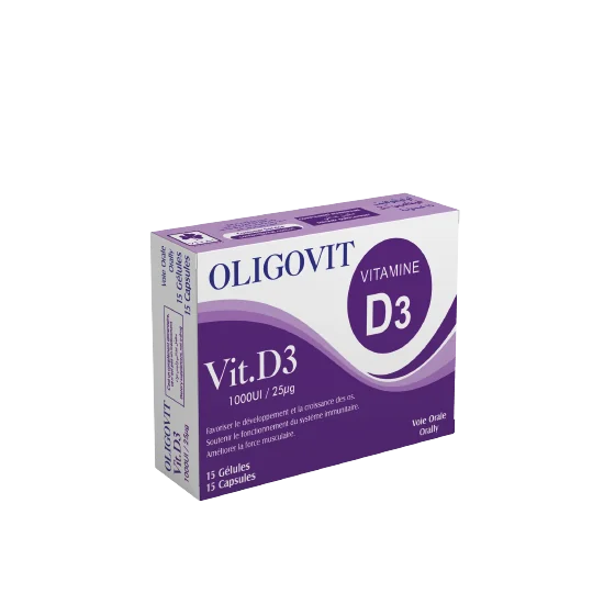 VITAL OLIGOVIT VITAMINE D3 15 GÉLULES pour Accueil