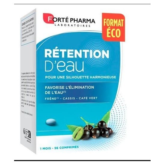 FORTE Pharma Rétention d'eau enrichi en Frêne, Cassis et Café vert 56 comprimés