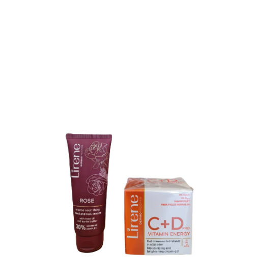 lirene pack crème gel C+D et E + crème main