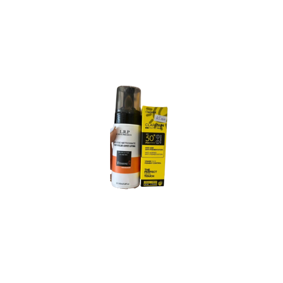 PACK LRP MOUSSE NETTOYANTE VIT C + CLARENIA PROTECT PLUS SPF50+