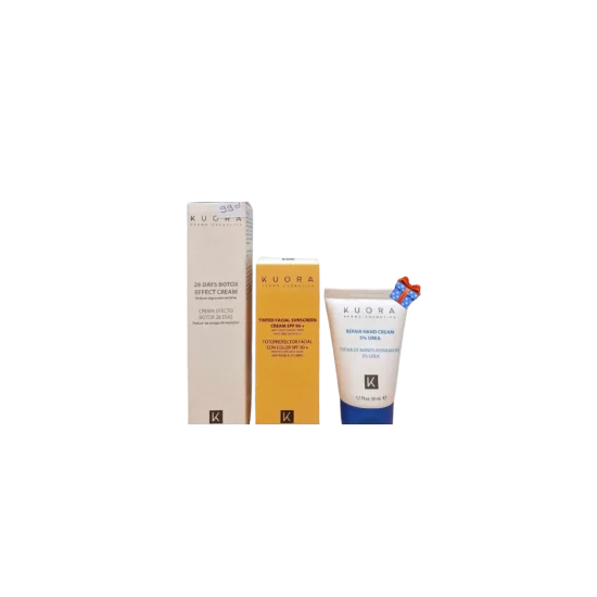 KUORA PACK CREME EFFET BOTOX + ECRAN TEINTE + CREME MAIN OFFERTE