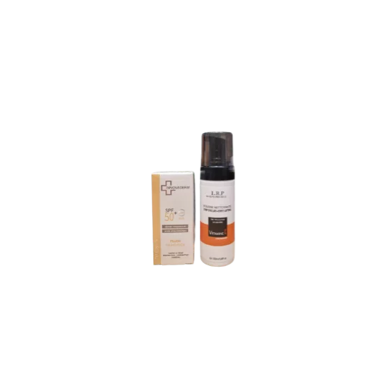 PACK INNOVADERM Fond De Teint Minéral Sand 02 + LRP MOUSSE NETTOYANTE VIT C