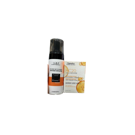 PACK CLARENIA SERUM VIT C + LRP MOUSSE NETTOYANTE VIT C