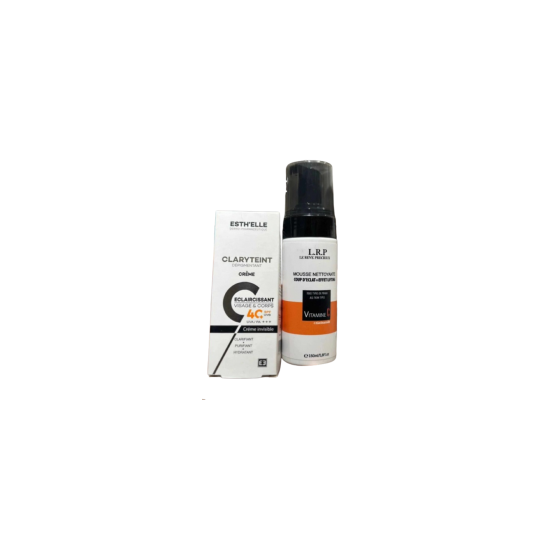 PACK LRP MOUSSE NETTOYANTE VIT C + ESTHELLE CLARYTEINT ECRAN INVISIBLE