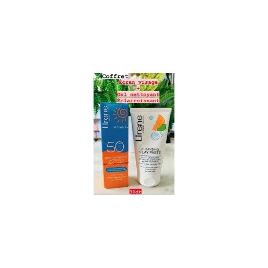 COFFRET LIRENE ECRAN VISAGE + GEL NETTOYANT ECLAIRCISSANT