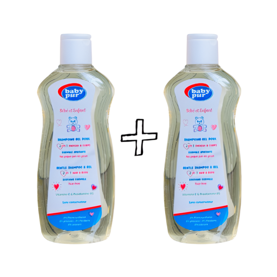 BAY PUR LOTS DE 2 SHAMPOINGS GELS 2EN1 CHEVEUX ET CORPS 200 ML