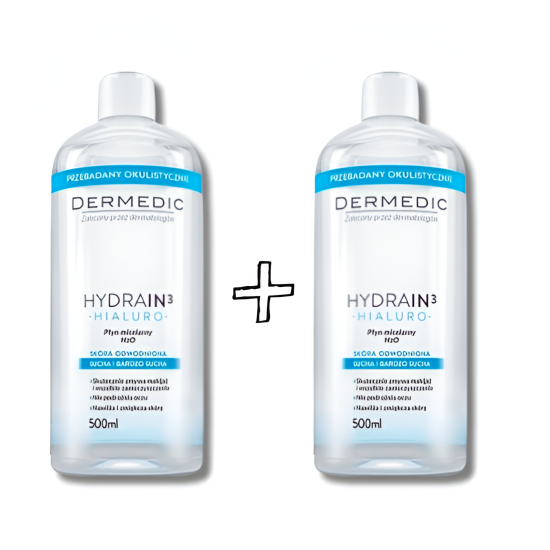 DERMEDIC LOT DE 2 EAUX MICELLAIRES 500ML