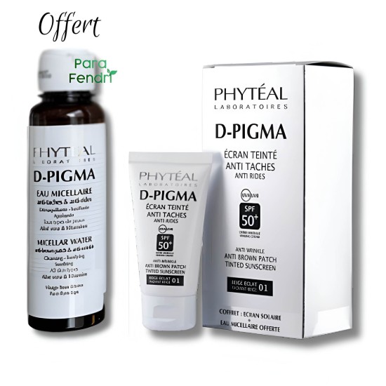 PHYTEAL D PIGMA ECRAN TEINTÉ BEIGE ECLAT SPF50+ 50ML + D PIGMA EAU MICELLAIRE A L’ALOE VERA 150ML OFFERTE