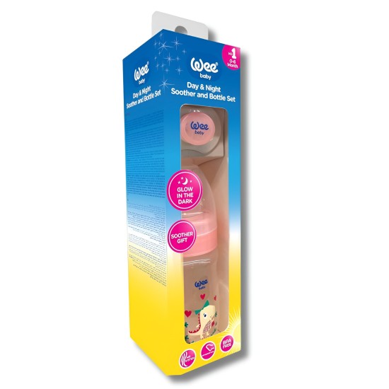WEE BABY BIBERON 150ML + SUCETTE JOUR ET NUIT 0-6MOIS