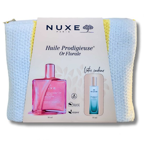 NUXE HUILE PRODIGIEUSE OR FLORALE 50ML+ PARFUM NEROLI 15ML ET TROUSSE OFFERTS