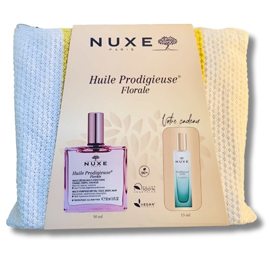NUXE HUILE PRODIGIEUSE FLORALE 50ML+ PARFUM NEROLI 15ML ET TROUSSE OFFERTS