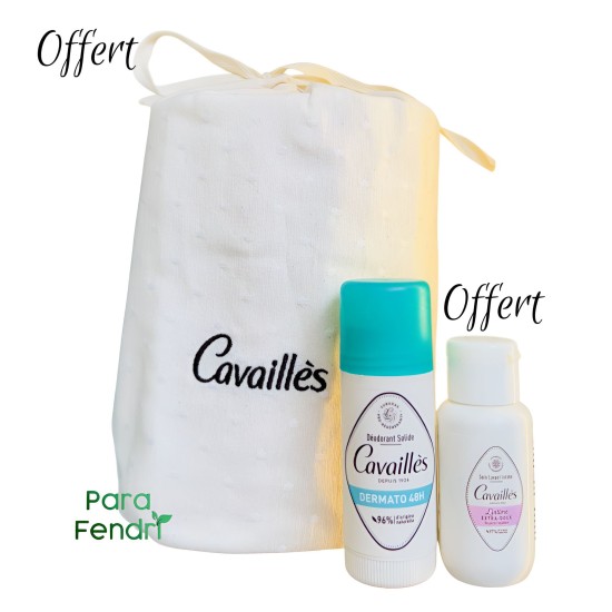 ROGÈS CAVAILLÈS DÉODORANT STICK DERMATO 48H + GEL INTIME EXTRA DOUX 50 ML ET BOURSE OFFERTS