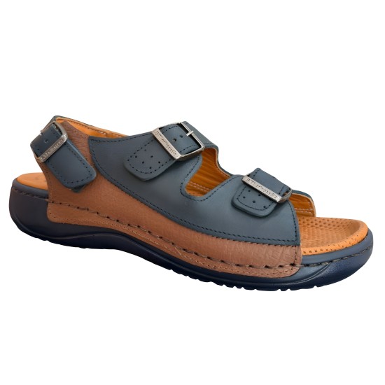 STILIGHT SANDALES ORTHOPÉDIQUES MARRON ET BLEU POUR HOMMES