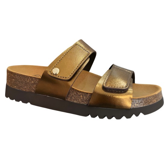 SCHOLL – CLAQUETTES ORTHOPEDIQUES FEMME DOREES
