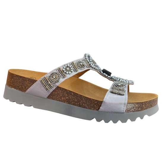 SCHOLL CLAQUETTES ORTHOPEDIQUES GRIS POUR FEMME