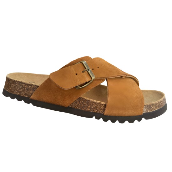 SCHOLL CLAQUETTES ORTHOPEDIQUES CAMEL POUR HOMME