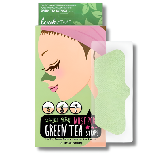 LOOK AT ME NOSE PORE STRIPS GREEN TEA 5 STRIPS