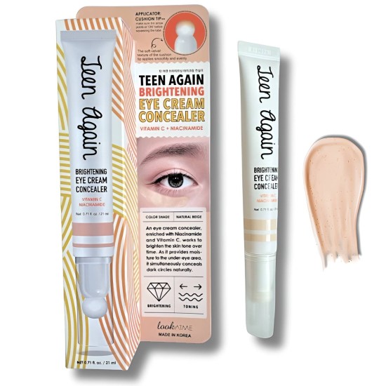 LOOK AT ME TEEN AGAIN BRIGHTENING EYE CREAM CONCEALER VITAMIN C + NIACINAMIDE 21ML