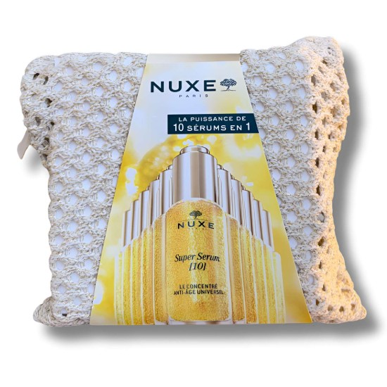NUXE SUPER SERUM [10] ANTI AGE + CREME POUDREE EFFET LIFTANT 15ML, CREME ANTI AGE 15ML, CREME ECLAT 15ML ET TROUSSE OFFERTS