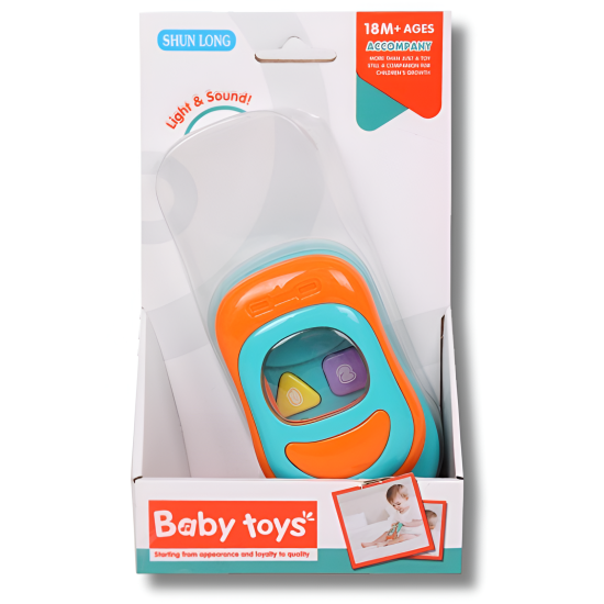 BABY TOYS TELEPHONE MUSICAL LIGHT AND SOUND +18MOIS
