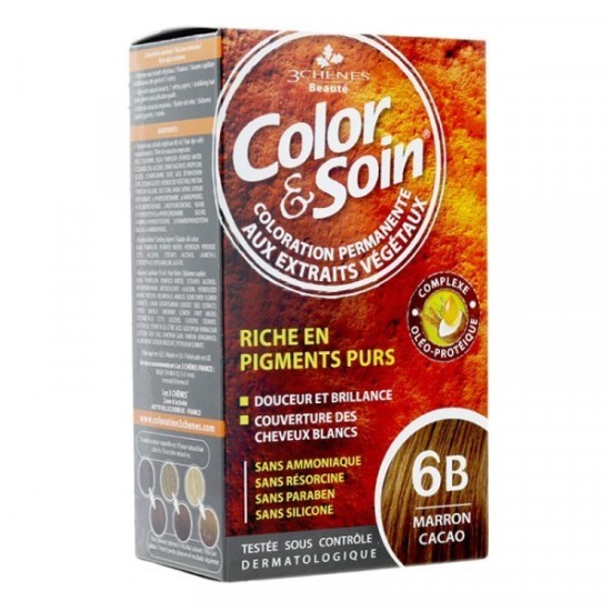 color soin marron cacao 6b coloration permanente